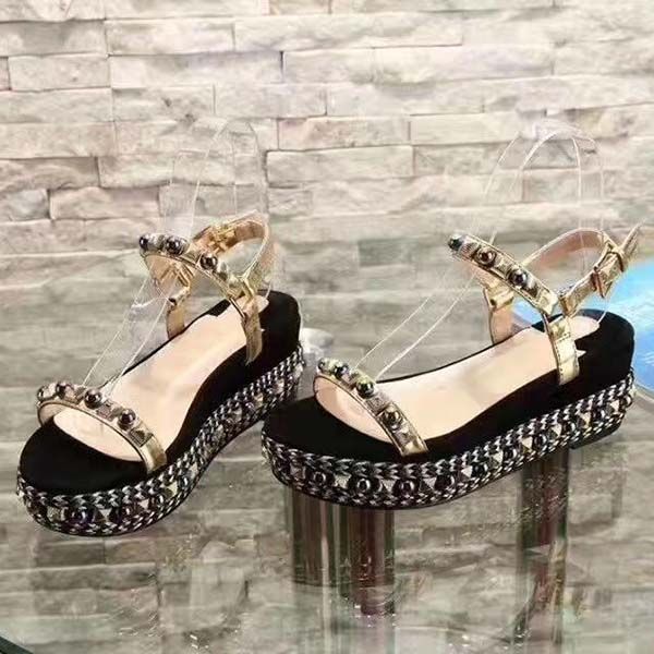 2020 famous ladies red bottom wedge cataclou sandals leather studded shoes ladies ankle strap pumps party dress shoes heel 6cm. 12cm, Black
2020 famous ladies red bottom wedge cataclou sandals leather studded shoes ladies ankle strap pumps party dress shoes heel 6cm. 12cm, Black