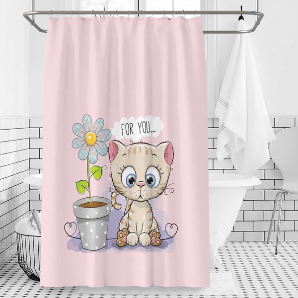 pink polyester bathroom curtains waterproof bath curtain cute cat animals pattern shower curatins rideaux de douche t302
pink polyester bathroom curtains waterproof bath curtain cute cat animals pattern shower curatins rideaux de douche t302