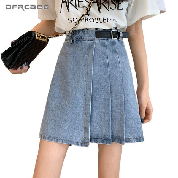 purple vintage woman pleated mini jean skirt with buckle 2020 high waist summer denim short skirts ladies jupe jean femme, Black
purple vintage woman pleated mini jean skirt with buckle 2020 high waist summer denim short skirts ladies jupe jean femme, Black