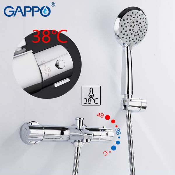 

gappo bathtub faucet shower thermostatic bathroom faucet mixer waterfall bath taps bath wall mounted tub set