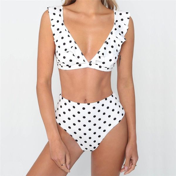 meihuida dot printing ladies summer swimming wear high waist ruffles v neck ladies padded bra swimsuit bathing suit swimwear
meihuida dot printing ladies summer swimming wear high waist ruffles v neck ladies padded bra swimsuit bathing suit swimwear