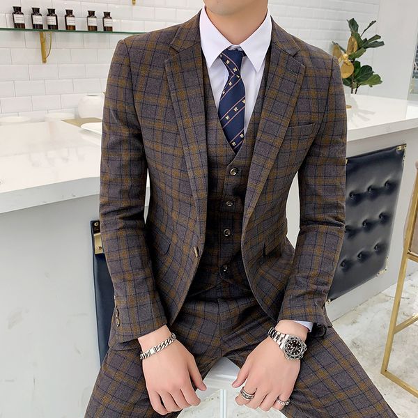 plaid man suit slim fit costume homme mariage vintage groom suits mens fashion smoking para hombre jaqueta social masculino grey, White;black
plaid man suit slim fit costume homme mariage vintage groom suits mens fashion smoking para hombre jaqueta social masculino grey, White;black