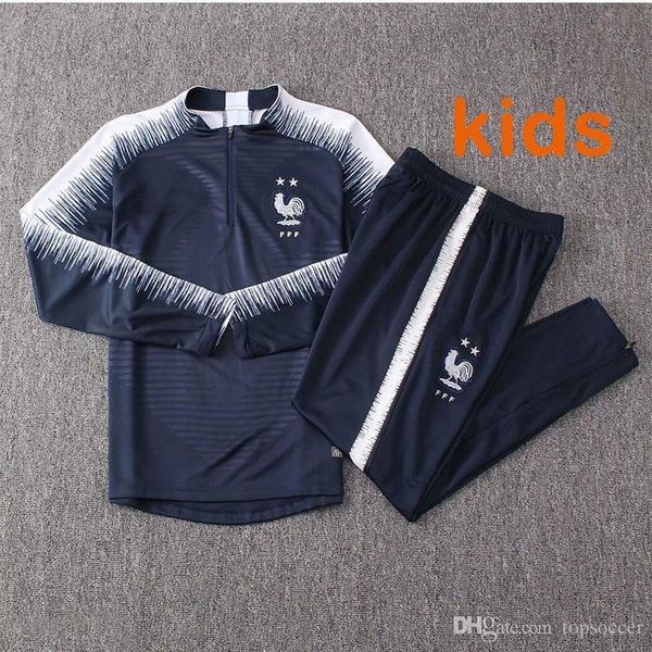 2 tar maillot foot kid urvetement jer ey football jogging equipe de france long leeve occer track uit training track uit, Blue;black
2 tar maillot foot kid urvetement jer ey football jogging equipe de france long leeve occer track uit training track uit, Blue;black
