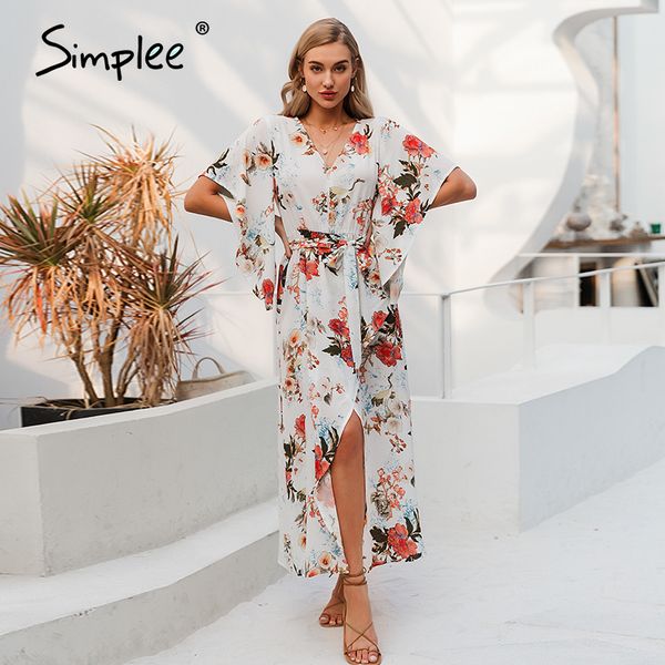 simplee v-neck floral print women long dress elegant long sleeve asymmetrical sundress summer holiday lady maxi dress 2020, Black;gray
simplee v-neck floral print women long dress elegant long sleeve asymmetrical sundress summer holiday lady maxi dress 2020, Black;gray