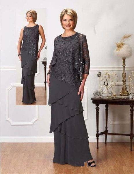 dark grey elegant mother of the bride suits sparkly sequins sheath chiffon tiered skirts with jacket for weddings mothers dresses, Black;red
dark grey elegant mother of the bride suits sparkly sequins sheath chiffon tiered skirts with jacket for weddings mothers dresses, Black;red