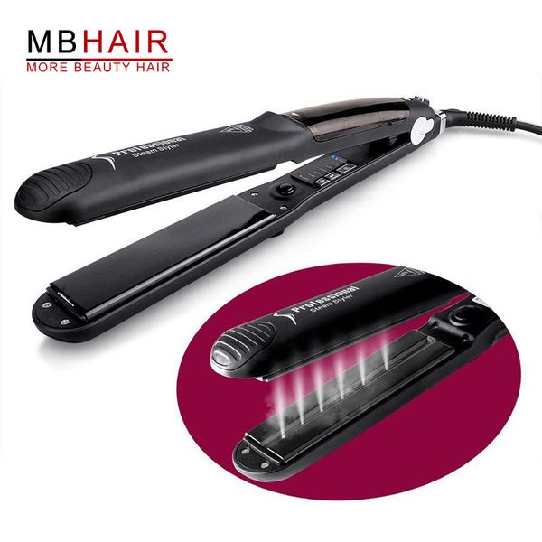 professional steam hair straightener ceramic vapor hair flat iron seam straightening iron curler steamer styling tool, Black
professional steam hair straightener ceramic vapor hair flat iron seam straightening iron curler steamer styling tool, Black