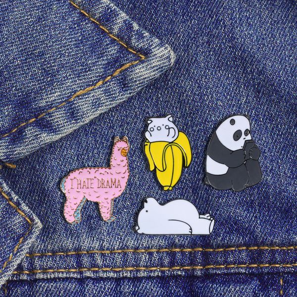 cute animal cartoon brooches for women men enamel jewelry bear panda alpaca banana badge pins jackets bag accessories hat button, Gray
cute animal cartoon brooches for women men enamel jewelry bear panda alpaca banana badge pins jackets bag accessories hat button, Gray