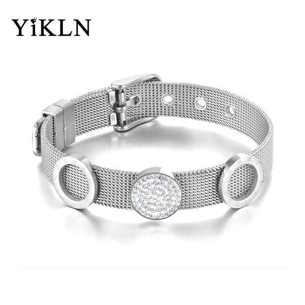 yikln bohemia cz crystal round disc charm bracelets jewelry for women rose gold stainless steel adjustable bracelet yb19096, Golden;silver
yikln bohemia cz crystal round disc charm bracelets jewelry for women rose gold stainless steel adjustable bracelet yb19096, Golden;silver