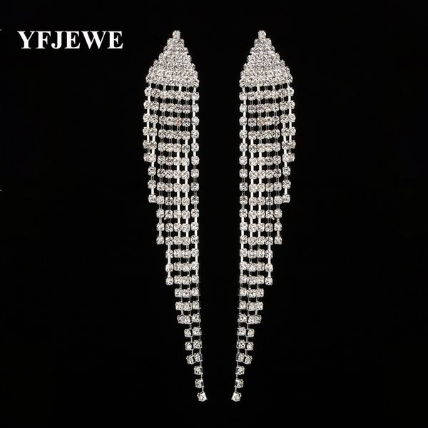 yfjewe fashion jewelry crystal flower design dangle earrings elegant women statement tassel long drop earrings e454, Silver
yfjewe fashion jewelry crystal flower design dangle earrings elegant women statement tassel long drop earrings e454, Silver