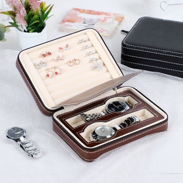 watch box lint portable zipper faux leather jewelry display container storage holder travel organizer case gift, Black;blue
watch box lint portable zipper faux leather jewelry display container storage holder travel organizer case gift, Black;blue