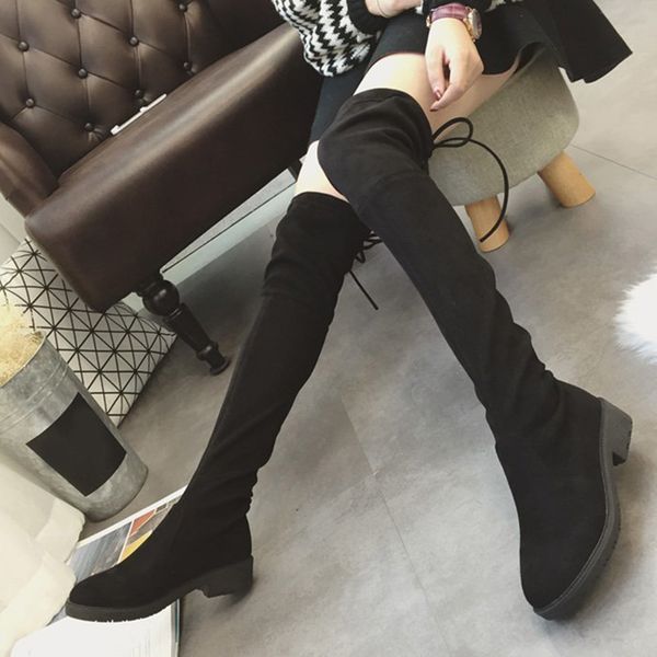 solid color women over-the-knee boots autumn winter personality flock boots all-match non-slip female shoes, Black
solid color women over-the-knee boots autumn winter personality flock boots all-match non-slip female shoes, Black