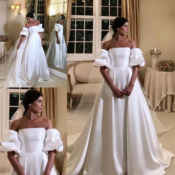 2020 western country wedding dresses a line strapless satin boho wedding dress sweep train white vestidos de novia
2020 western country wedding dresses a line strapless satin boho wedding dress sweep train white vestidos de novia