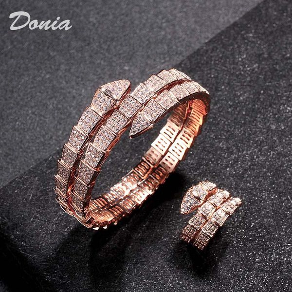 donia jewelry european and american fashion exaggeration classic elastic multi circle micro inlaid zirconia bracelet ring set women's b, Black
donia jewelry european and american fashion exaggeration classic elastic multi circle micro inlaid zirconia bracelet ring set women's b, Black