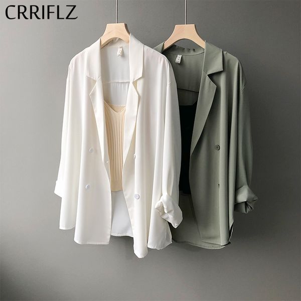 2020 new summer thin double breasted blazer women casual notched solid full sleeve suit coat crriflz, White;black
2020 new summer thin double breasted blazer women casual notched solid full sleeve suit coat crriflz, White;black