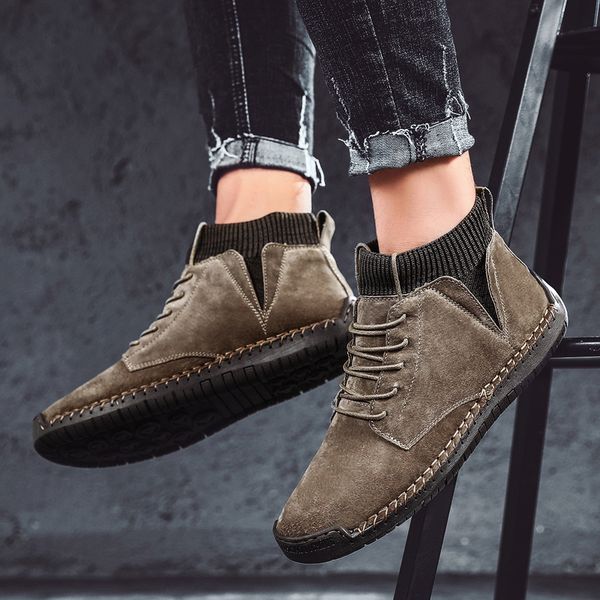 men boots new lace up men shoes non-slip wearable large size casual shoes plus retro trend men's fashion boots 2019, Black
men boots new lace up men shoes non-slip wearable large size casual shoes plus retro trend men's fashion boots 2019, Black