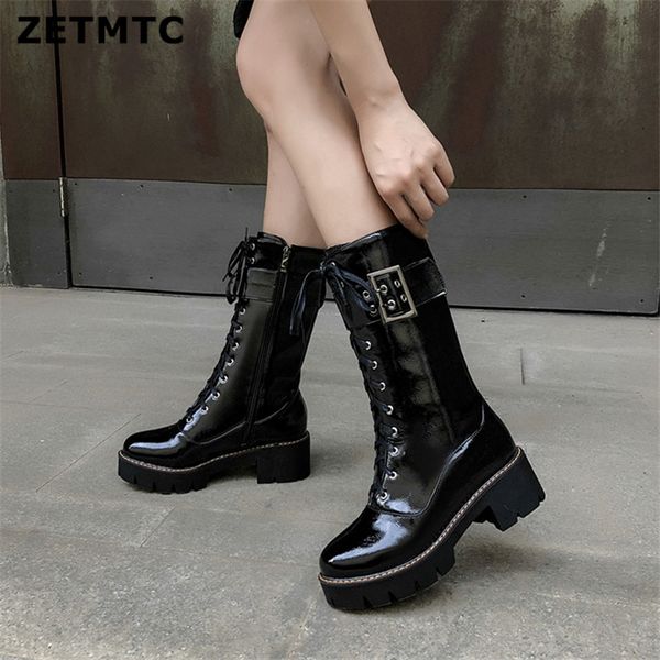autumn shoes woman mid calf boots winter casual platform block high heels boots female lace up zipper ladies leisure footwear 38, Black
autumn shoes woman mid calf boots winter casual platform block high heels boots female lace up zipper ladies leisure footwear 38, Black