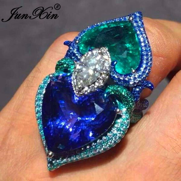 junxin female blue green crystal big heart rings for women 925 silver filled marquise cut white cz stone wedding ring jewelry, Slivery;golden
junxin female blue green crystal big heart rings for women 925 silver filled marquise cut white cz stone wedding ring jewelry, Slivery;golden