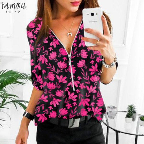 women blouses 2020 autumn polyester elegant long sleeve print v neck blouse female work zipper shirts plus size 5xl blusa, White
women blouses 2020 autumn polyester elegant long sleeve print v neck blouse female work zipper shirts plus size 5xl blusa, White
