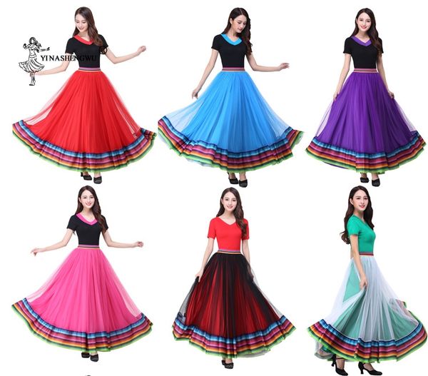 new women dance big swing long skirt spanish bullfight dancing flamenco dance costume ballroom long skirts dancewear, Black;red
new women dance big swing long skirt spanish bullfight dancing flamenco dance costume ballroom long skirts dancewear, Black;red