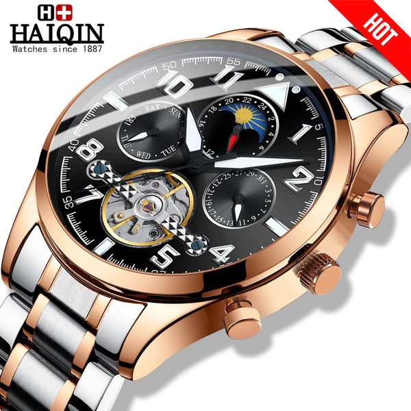 haiqin mens watches mechanical fashion watches business watch men wristwatch gold reloj hombres 2019, Slivery;brown
haiqin mens watches mechanical fashion watches business watch men wristwatch gold reloj hombres 2019, Slivery;brown