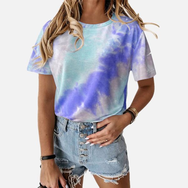 women's tie dye gradient print harajuku t-shirt plus size o-neck short sleeve female tshirt summer streetwear casual lady, White
women's tie dye gradient print harajuku t-shirt plus size o-neck short sleeve female tshirt summer streetwear casual lady, White