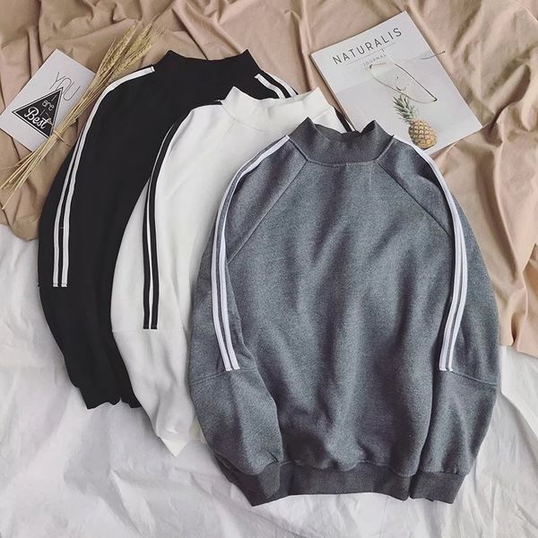 thick autumn trend simple sporty plus velvet small high collar pullover students college style japanese-style couples hoodie men, Black
thick autumn trend simple sporty plus velvet small high collar pullover students college style japanese-style couples hoodie men, Black