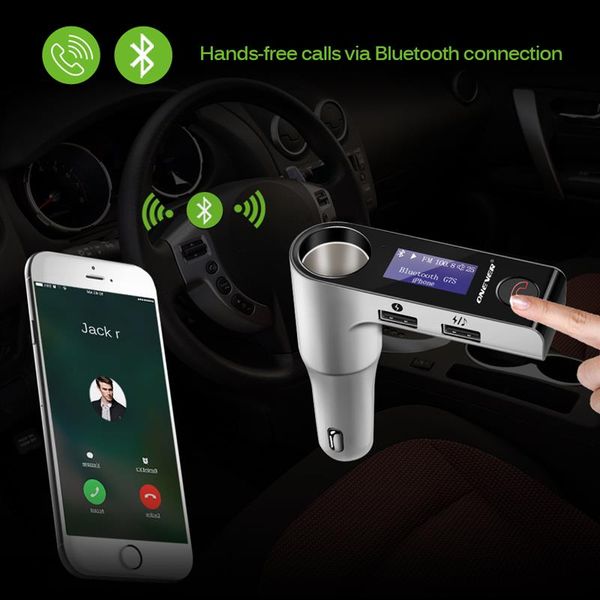 onever bluetooth fm transmitter modulator music player dual usb cigarette lighter socket u disk play car kit
onever bluetooth fm transmitter modulator music player dual usb cigarette lighter socket u disk play car kit