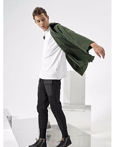 elastic waist spliced hip hop sport punk harem trouser streetwear multi pockets black jogger pencil pants men
elastic waist spliced hip hop sport punk harem trouser streetwear multi pockets black jogger pencil pants men