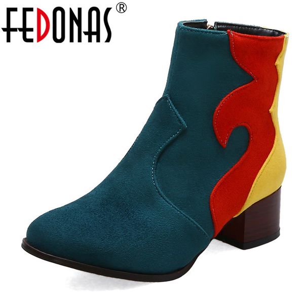 fedonas mixed colors fashion women ankle boots elegant prom dancing shoes woman new autumn winter warm female high heeled boots, Black
fedonas mixed colors fashion women ankle boots elegant prom dancing shoes woman new autumn winter warm female high heeled boots, Black