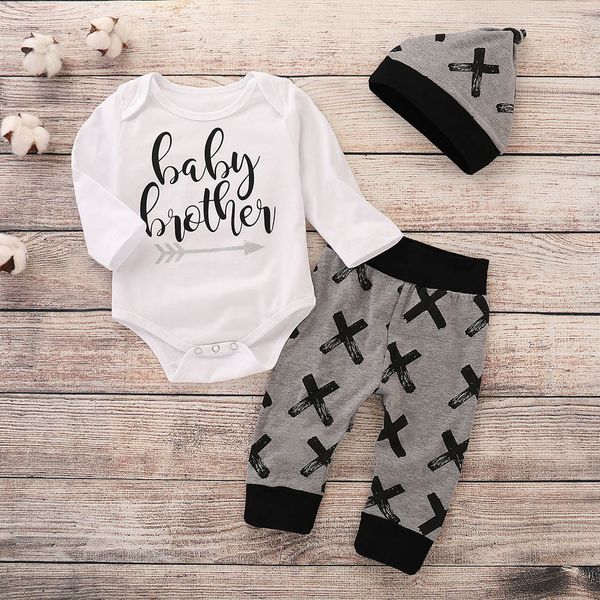 muqgew newborn baby boy clothes letter romper + pants hat 3pcs outfits set ropa recien nacido kids clothing roupa menino, White
muqgew newborn baby boy clothes letter romper + pants hat 3pcs outfits set ropa recien nacido kids clothing roupa menino, White