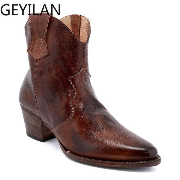 new faux leather cowboy ankle boots for women autumn winter pointed wedge high heel boots print zipper western cowgirl, Black
new faux leather cowboy ankle boots for women autumn winter pointed wedge high heel boots print zipper western cowgirl, Black