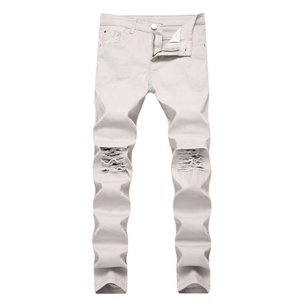 men's jeans 10 colors mens fashion pants destroyed hole slim motorcycle ripped washed denim trousers long pencil, Blue
men's jeans 10 colors mens fashion pants destroyed hole slim motorcycle ripped washed denim trousers long pencil, Blue