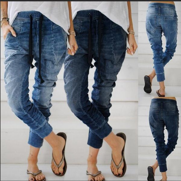 2 colour s-3xl womens elastic waist harem baggy denim skinny drawstring jeans pants trousers, Blue
2 colour s-3xl womens elastic waist harem baggy denim skinny drawstring jeans pants trousers, Blue