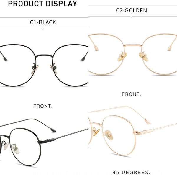 round street smetal ins anti-blue myopia round glasses frame street smetal ins glasses frame anti-blue myopia, Silver 
round street smetal ins anti-blue myopia round glasses frame street smetal ins glasses frame anti-blue myopia, Silver