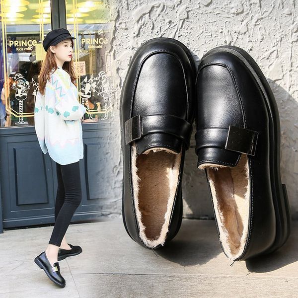 womens derby shoes square toe 2019 fashion women's casual female sneakers loafers fur autumn all-match leather winter modis on, Black
womens derby shoes square toe 2019 fashion women's casual female sneakers loafers fur autumn all-match leather winter modis on, Black