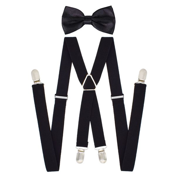 2.5cm solid suspenders set men for polyester material x-shape with bow tie 4 metal clips, Black;white
2.5cm solid suspenders set men for polyester material x-shape with bow tie 4 metal clips, Black;white