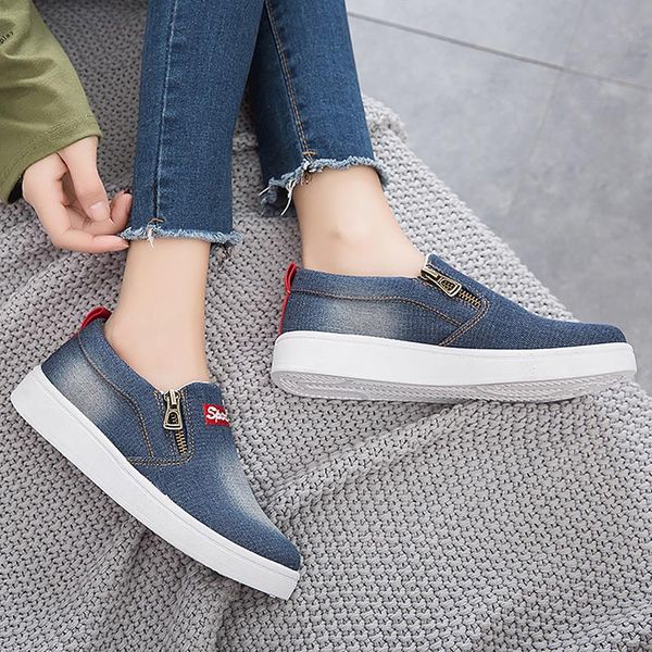 women shoes 2019 new arrival fashion denim women casual shoes femme tenis feminino zip canvas sneakers plus size, Black
women shoes 2019 new arrival fashion denim women casual shoes femme tenis feminino zip canvas sneakers plus size, Black