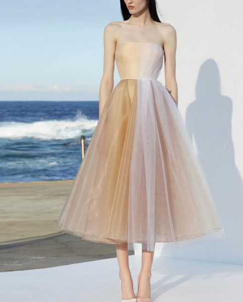 vestido de novia vintage champagne a-line tea length prom dresses 2019 strapless formal party dresses evening gowns, Black
vestido de novia vintage champagne a-line tea length prom dresses 2019 strapless formal party dresses evening gowns, Black