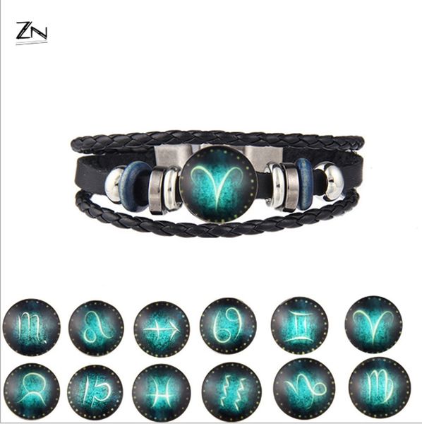 braided bracelet 12 constellations for men and women popular personality exclusive fashion wrist jewelry, Black
braided bracelet 12 constellations for men and women popular personality exclusive fashion wrist jewelry, Black