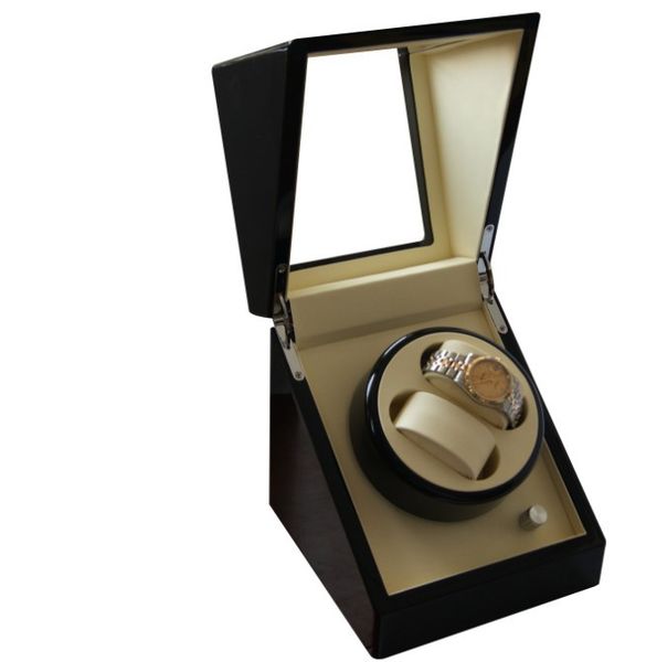 2+0 glossy wood watch winder box, Black 
2+0 glossy wood watch winder box, Black