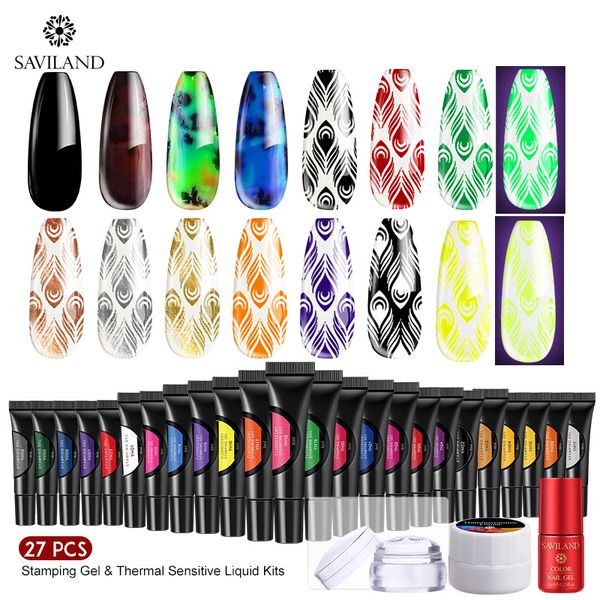 saviland stampig nail kit professional set 27pcs thermal sensitive liquid touch color changing uv gel manicure nail kit
saviland stampig nail kit professional set 27pcs thermal sensitive liquid touch color changing uv gel manicure nail kit