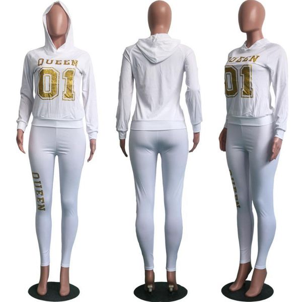 2pcs pants solid color clothing hooded sects fashion apparel women golden letter printed suits casual, White
2pcs pants solid color clothing hooded sects fashion apparel women golden letter printed suits casual, White