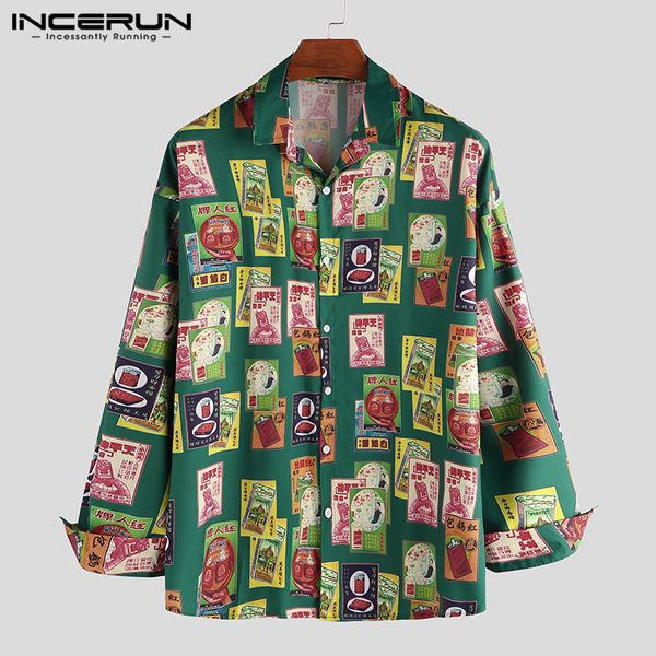 incerun fashion men printing shirt loose lapel button streetwear brand long sleeve blouse casual leisure shirt men harajuku 2019, White;black
incerun fashion men printing shirt loose lapel button streetwear brand long sleeve blouse casual leisure shirt men harajuku 2019, White;black