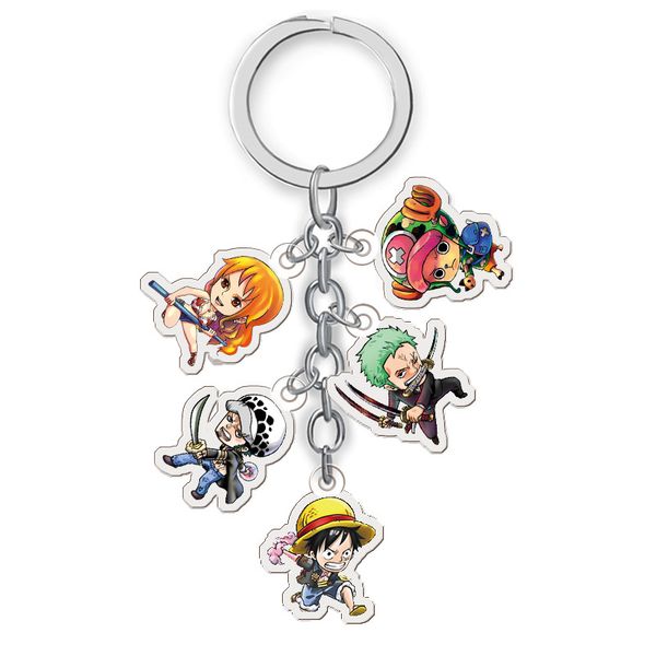 5 in 1 anime one piece keychains japanese cartoon figure luffy skull skeleton car key holder chain keyrings friend gift, Silver
5 in 1 anime one piece keychains japanese cartoon figure luffy skull skeleton car key holder chain keyrings friend gift, Silver