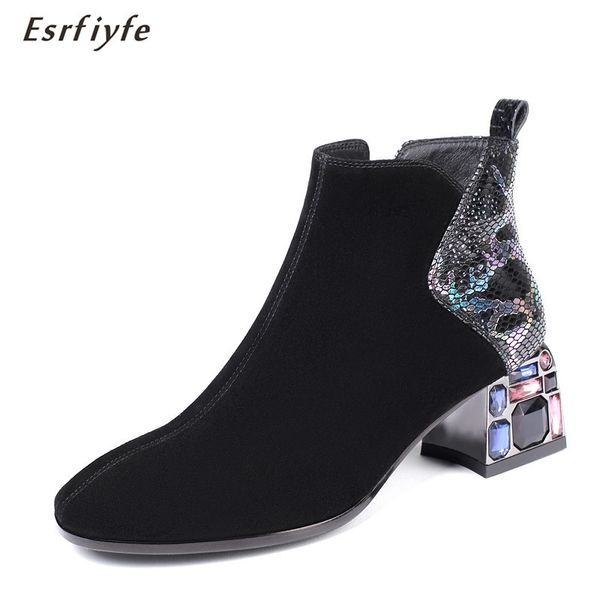 esrfiyfe 2020 new autumn winter women ankle boots suede black boots ladies thick heels shoes fashion comfortable female
esrfiyfe 2020 new autumn winter women ankle boots suede black boots ladies thick heels shoes fashion comfortable female
