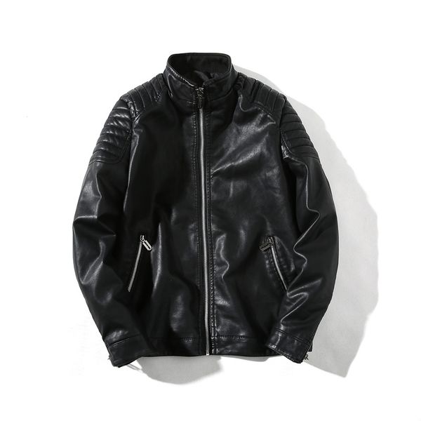 men's wool & blends domestic 2021 autumn and winter style japanese-style stand collar casual cool leather coat jacket wear jk05, Black
men's wool & blends domestic 2021 autumn and winter style japanese-style stand collar casual cool leather coat jacket wear jk05, Black