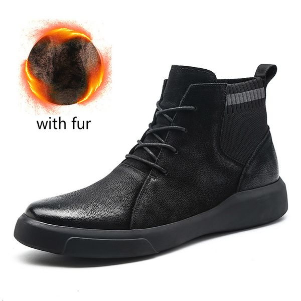 men casual winter boots cow leather tooling shoes flat cotton shoe lace-up ankle boot zapatos de hombre botines, Black
men casual winter boots cow leather tooling shoes flat cotton shoe lace-up ankle boot zapatos de hombre botines, Black