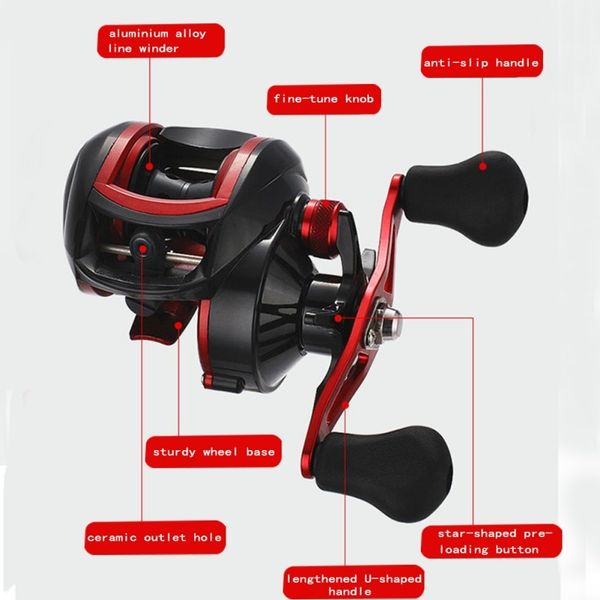 fishing left / right hand baitcasting reel g ratio 8.1:1 boat bait casting fishing reels carp carretilha pesca fishing tackle
fishing left / right hand baitcasting reel g ratio 8.1:1 boat bait casting fishing reels carp carretilha pesca fishing tackle