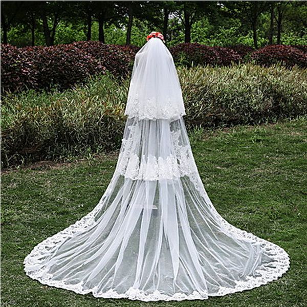 fashional amazing three-tier lace applique edge cathedral length white ivory wedding veil meidingqianna brand bridal veil with an alloy comb, Black
fashional amazing three-tier lace applique edge cathedral length white ivory wedding veil meidingqianna brand bridal veil with an alloy comb, Black