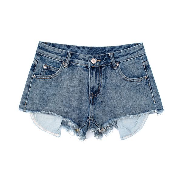 2019 new womens high waist ripped jeans summer large size denim shorts female high quality, Blue
2019 new womens high waist ripped jeans summer large size denim shorts female high quality, Blue